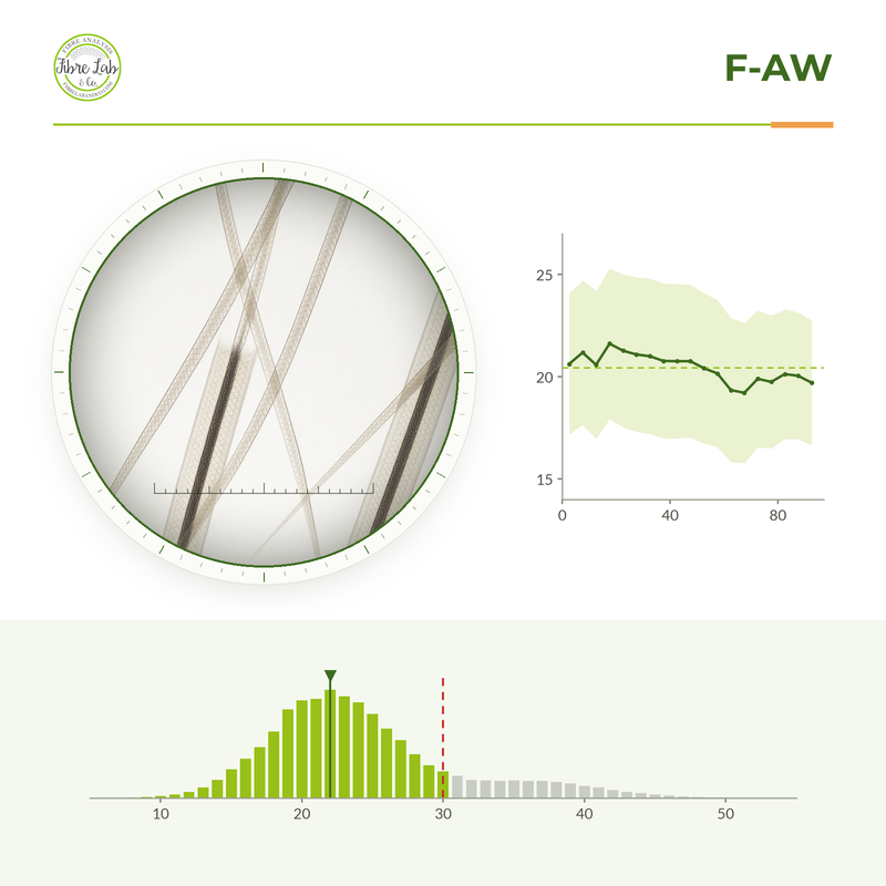 Análisis sobre fibra lavada
