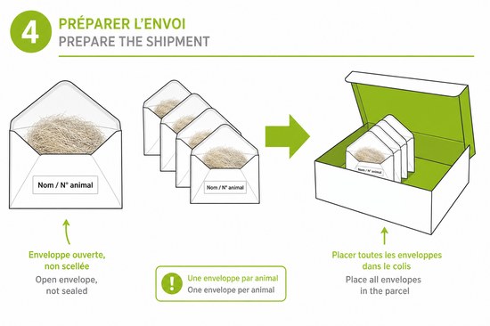 Schéma 4 — Préparer l’envoi des enveloppes